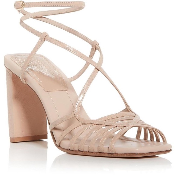 Alexandre Birman Womens Naya  65 Beige Padded Insole Ankle Strap Shoes 39.5 - Picture 1 of 7